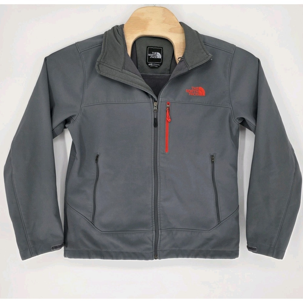 The North Face Mens Apex Bionic Softshell Jacket Grey Medium Heather Red